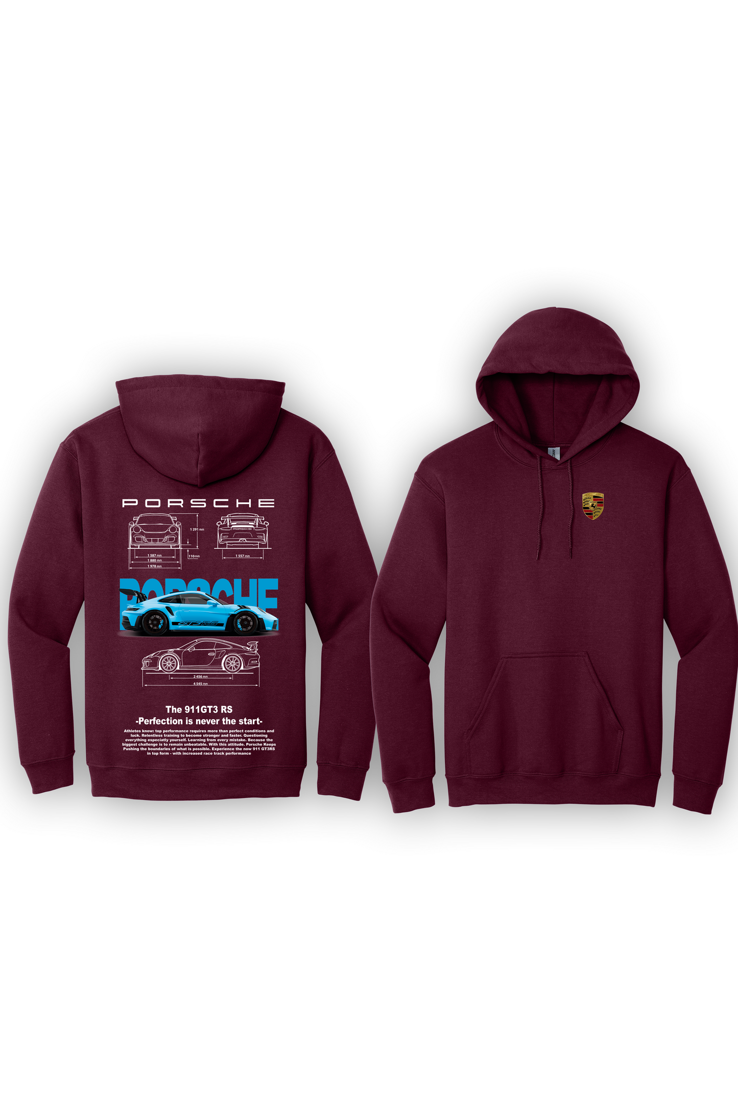Hoodie Porsche 911 GT3RS Bleu