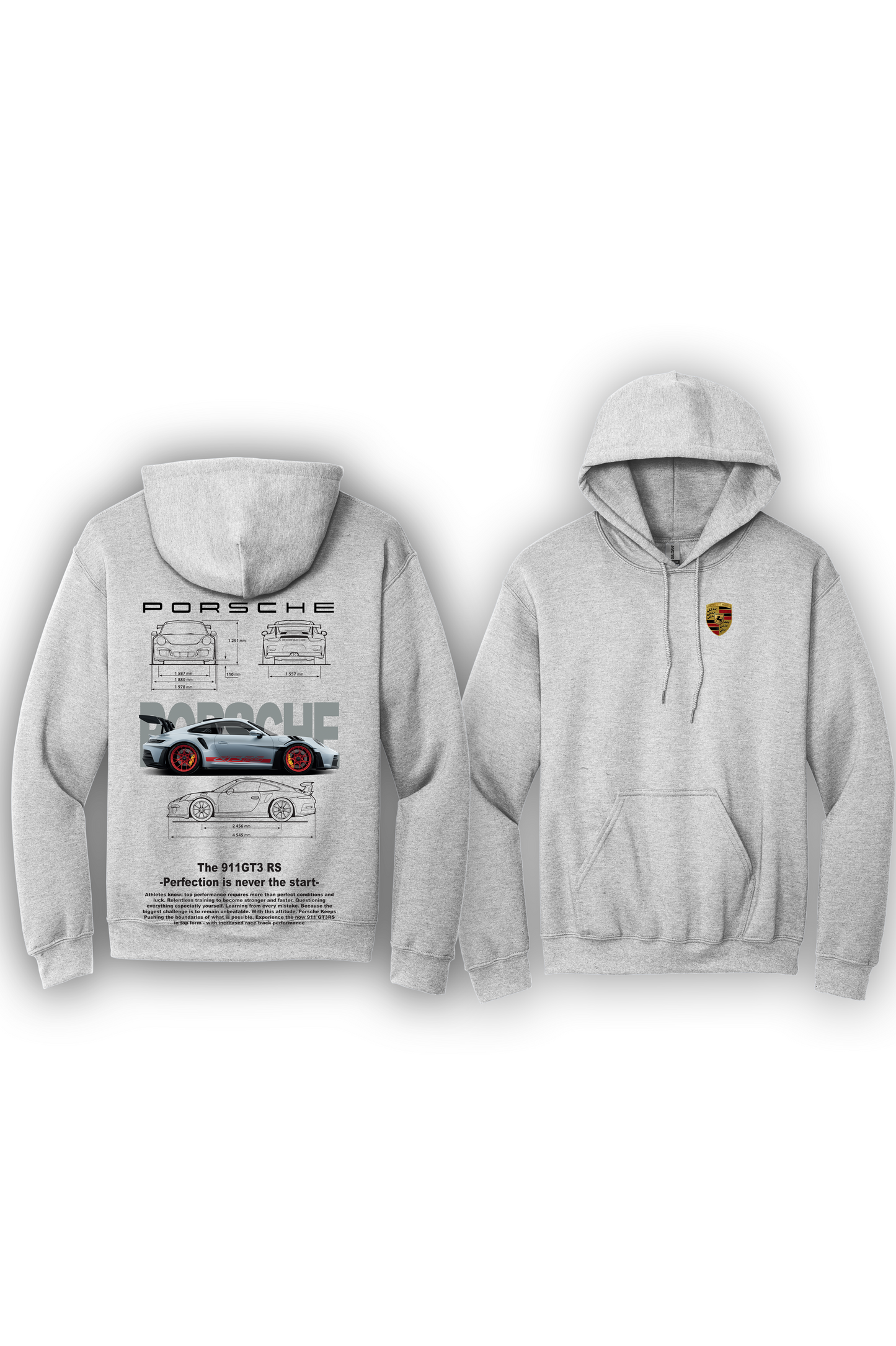 Hoodie Porsche 911 GT3RS Argent