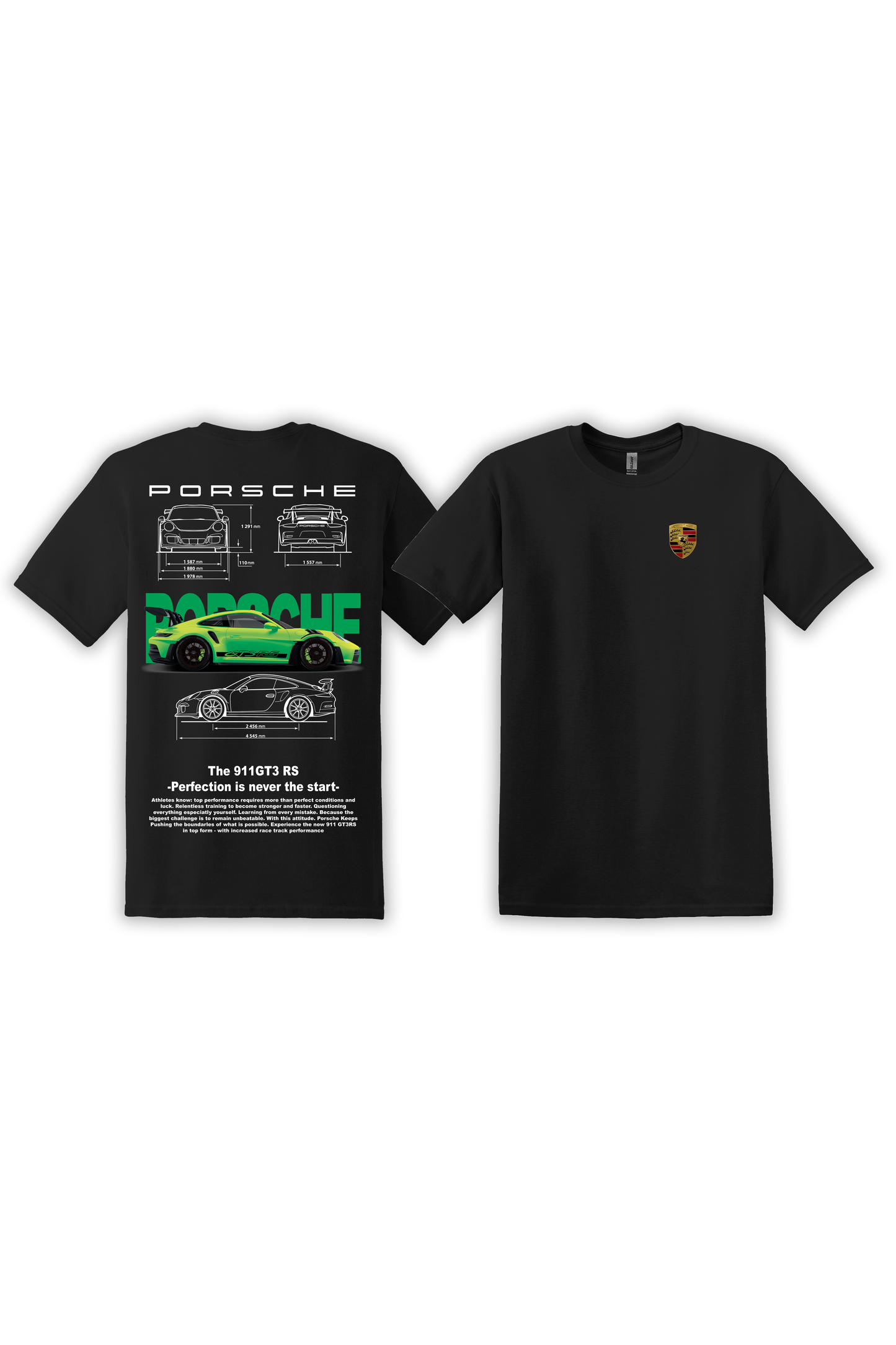 T-Shirt Porsche 991 GT3RS Vert