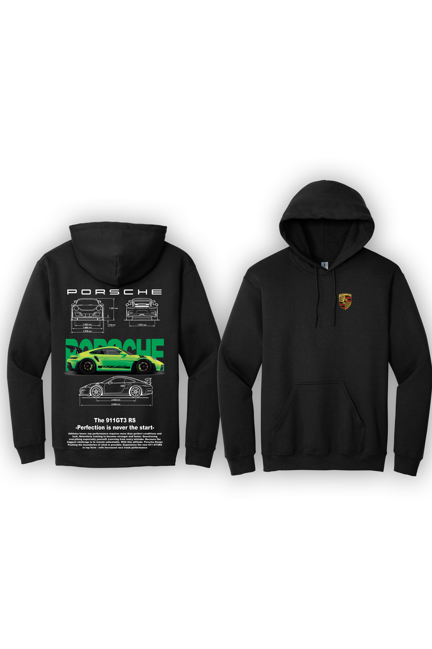 Hoodie Porsche 911 GT3RS Vert