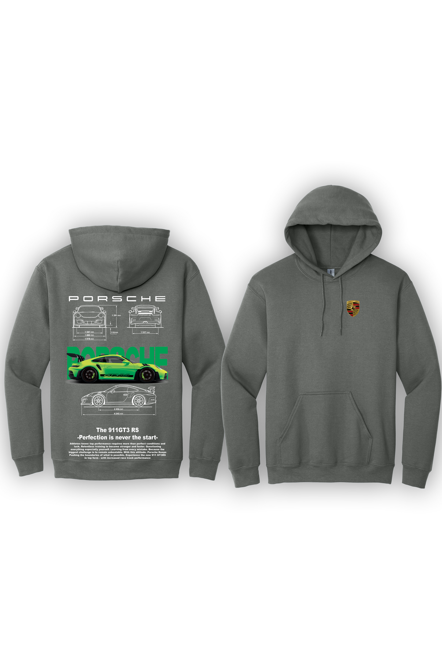 Hoodie Porsche 911 GT3RS Vert