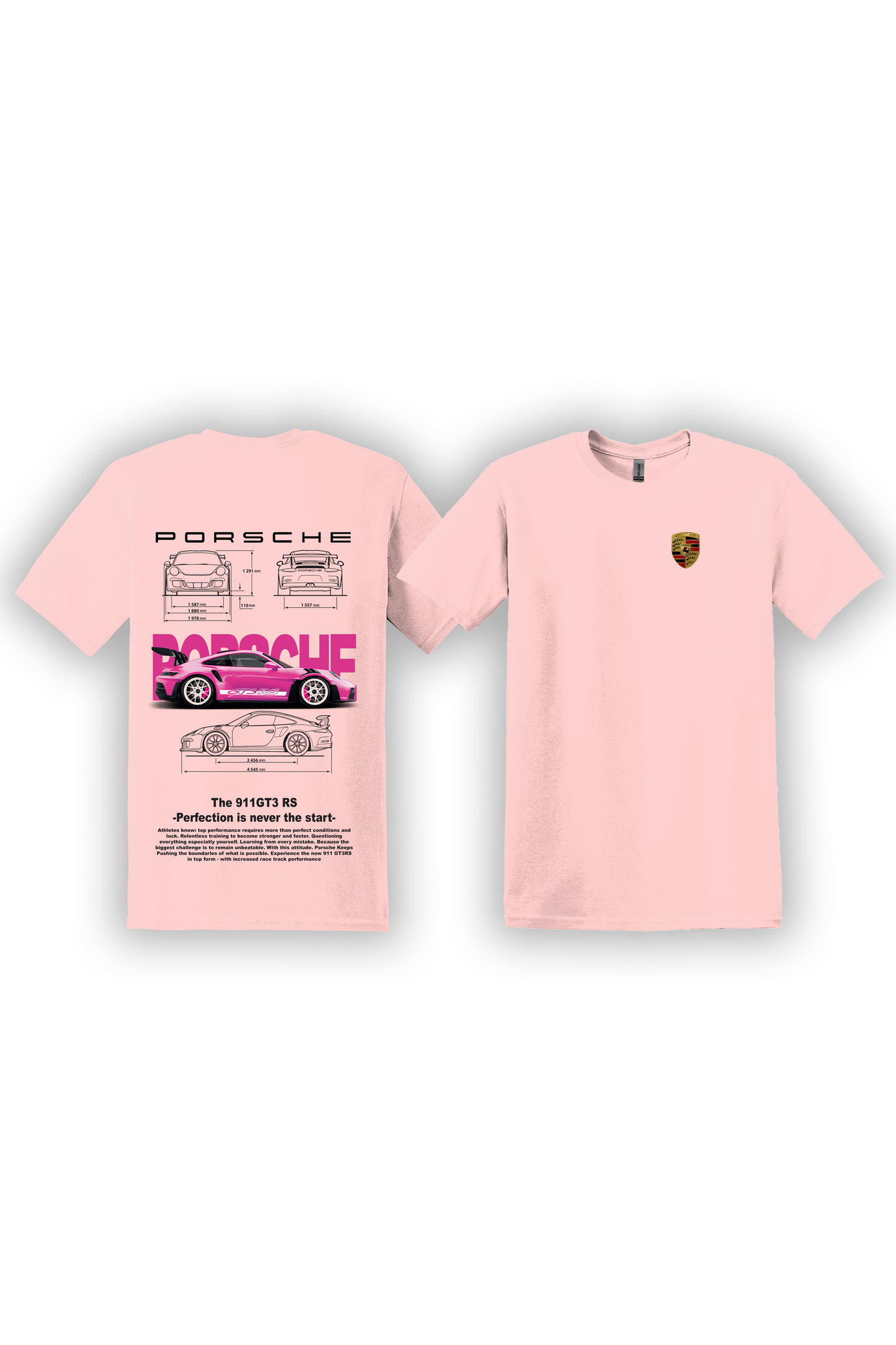 T-Shirt Porsche 991 GT3RS Rose