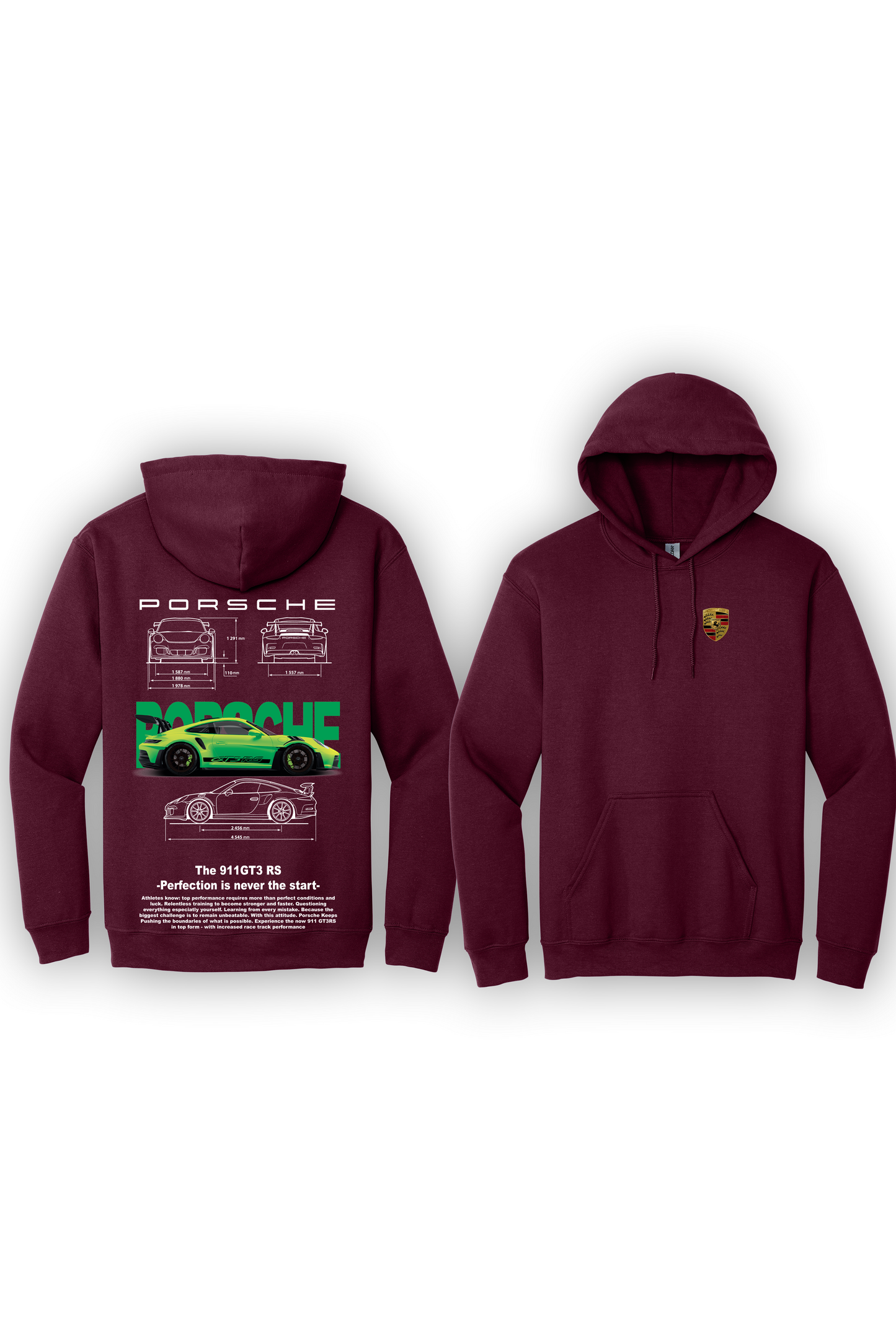 Hoodie Porsche 911 GT3RS Vert