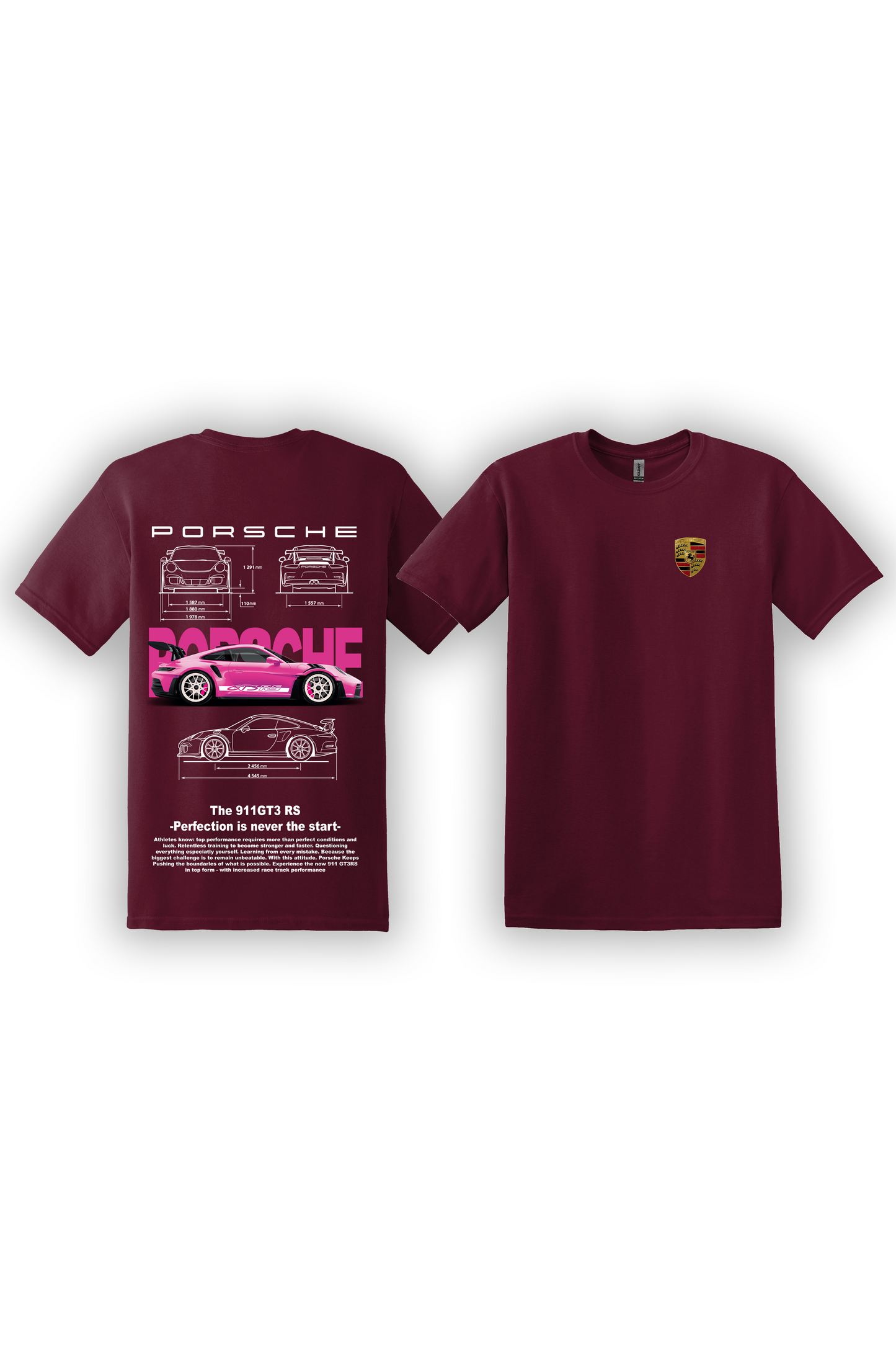 T-Shirt Porsche 991 GT3RS Rose