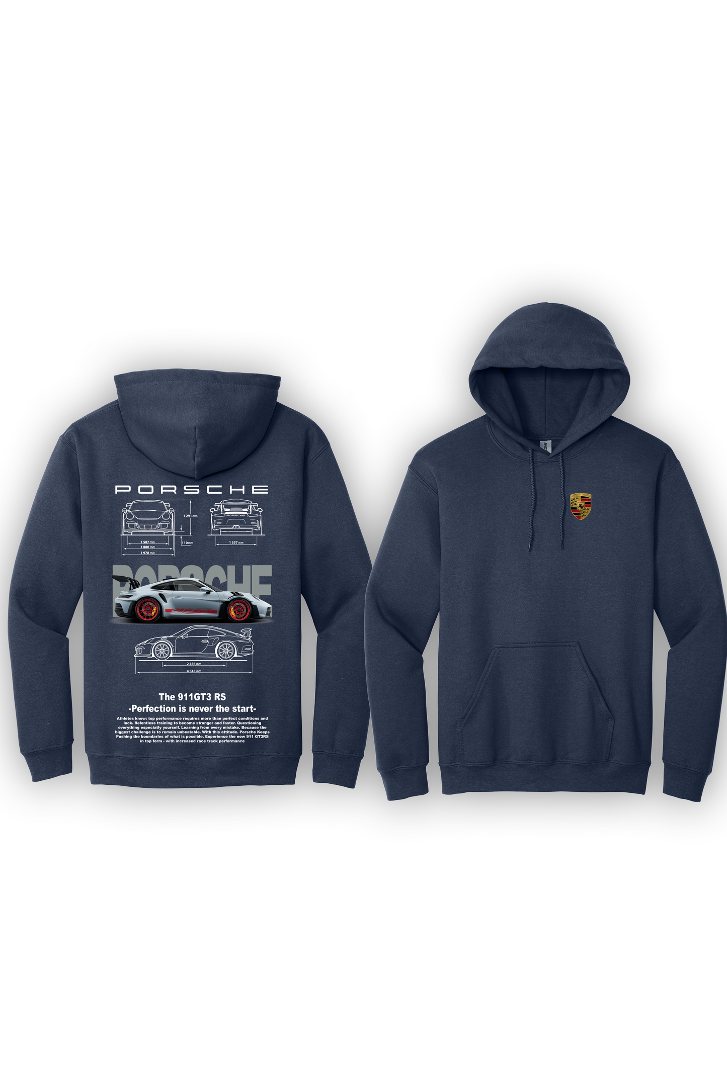 Hoodie Porsche 911 GT3RS Argent