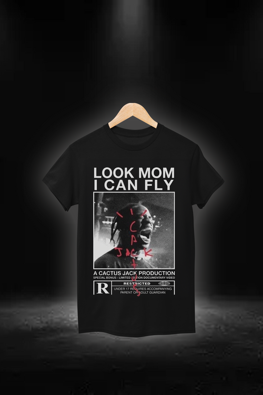 T-Shirt Travis Scott Look Mom I Can Fly